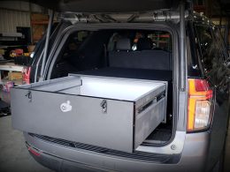 Large open suv box with left view