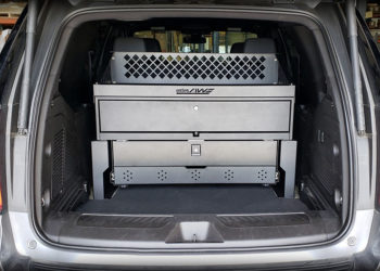 SUV Weapon Locker 2.0 with Fence Package, Auxiliary Drawer, and Electronics Tray